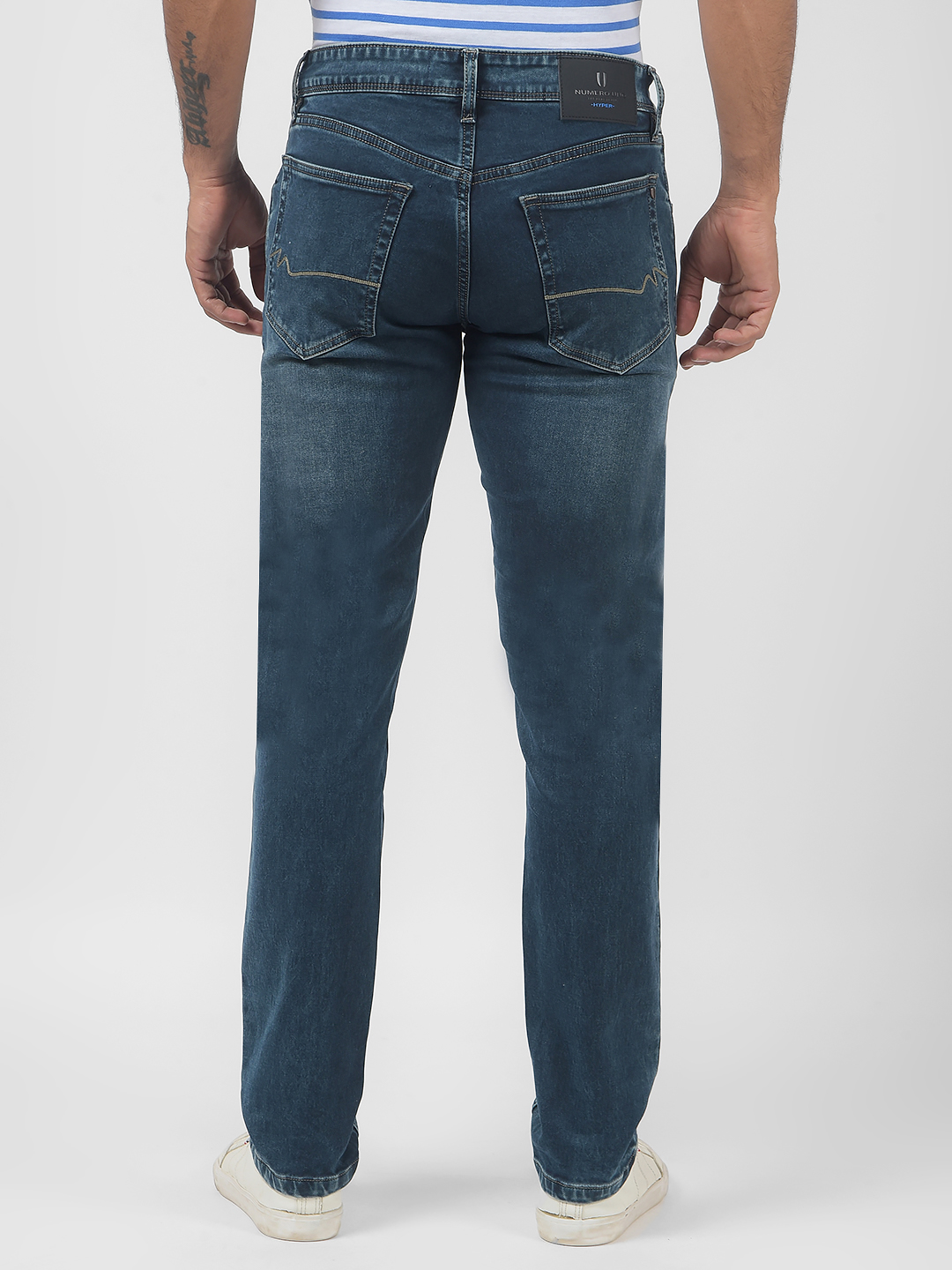 Numero Uno Men Solid Dark Blue Jeans